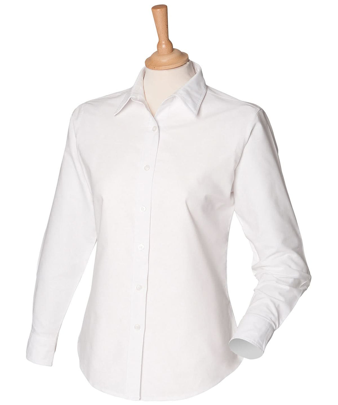 Henbury WomenS Classic Long Sleeve Oxford Shirt HB511 - White - Customisable Shirts