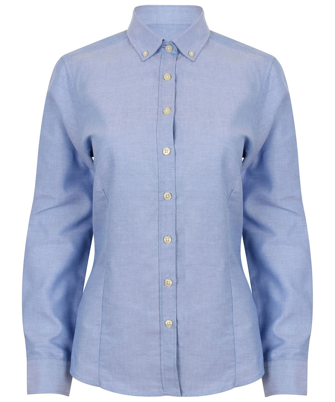 Henbury WomenS Modern Long Sleeve Oxford Shirt HB513 - Blue - Customisable Shirts