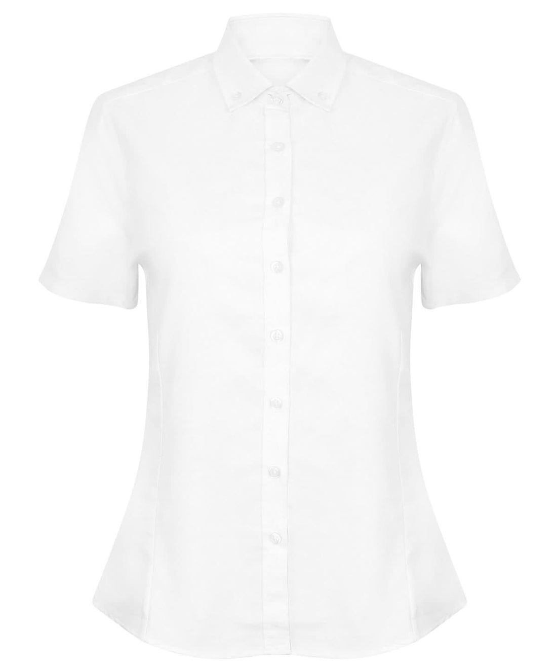 Henbury WomenS Modern Short Sleeve Oxford Shirt HB518 - White - Customisable Shirts