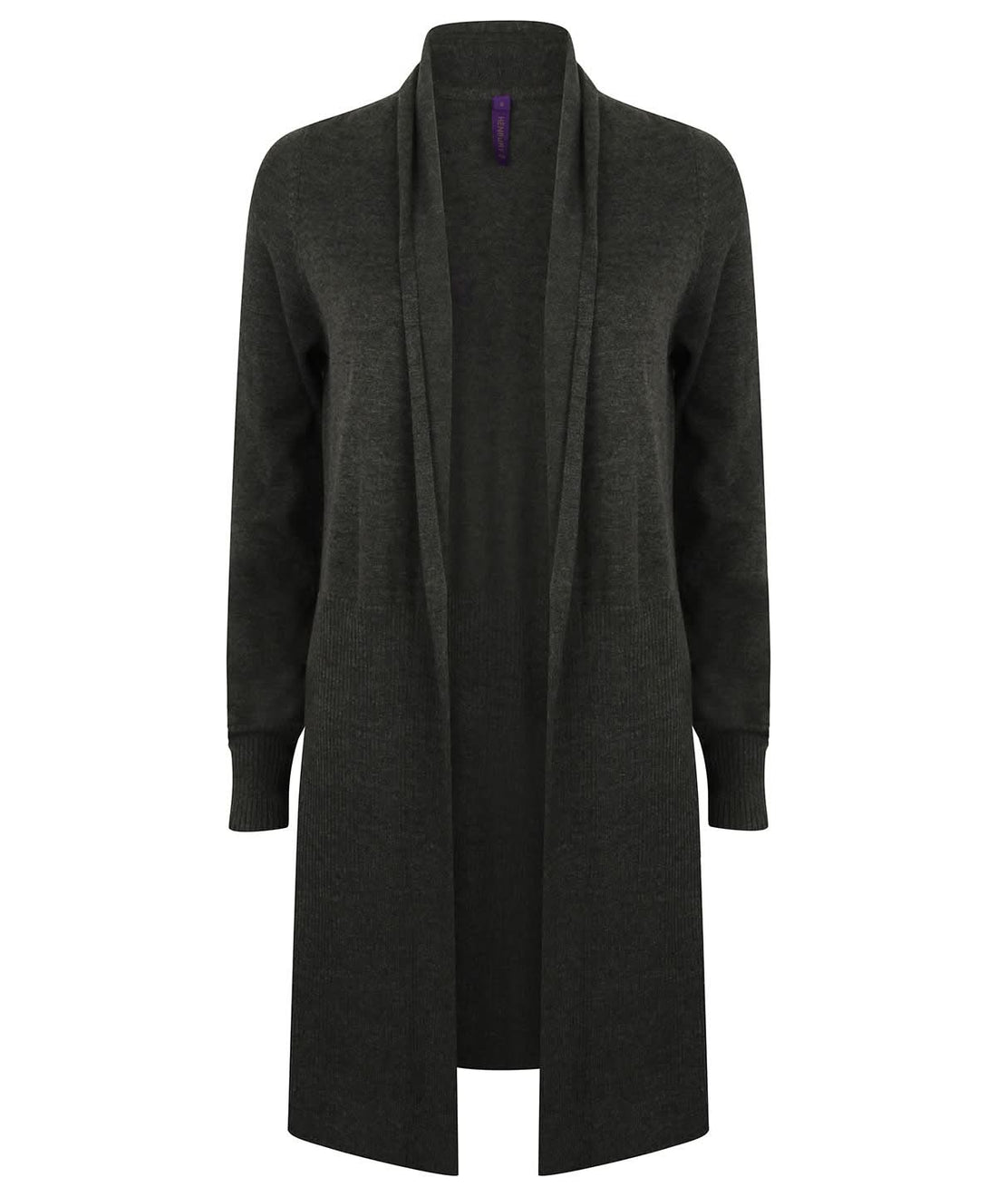 Henbury WomenS Longline Open Cardigan HB719 - Grey Marl - Customisable Cardigans