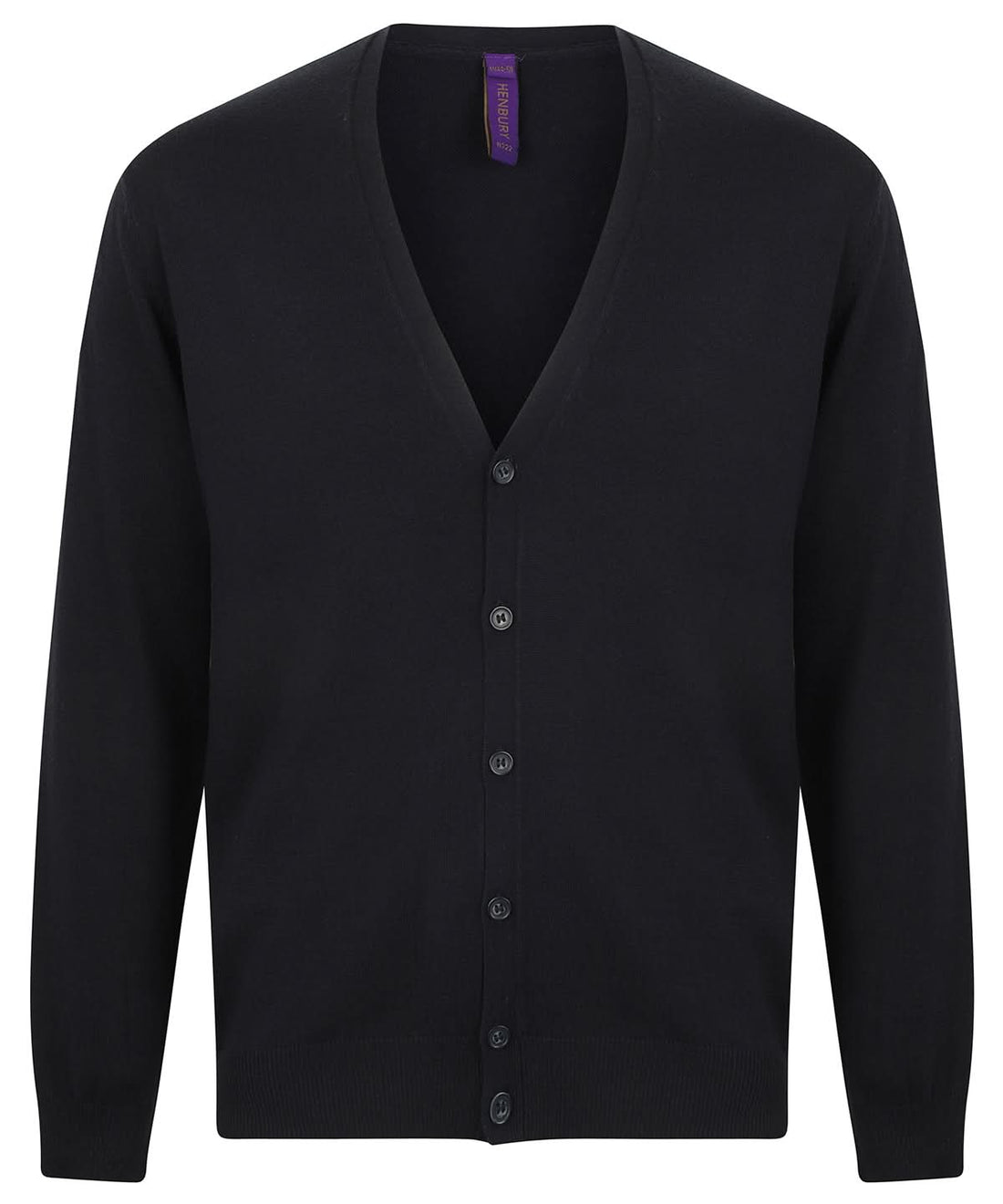 Henbury V Button Cardigan HB722 - Navy - Customisable Cardigans
