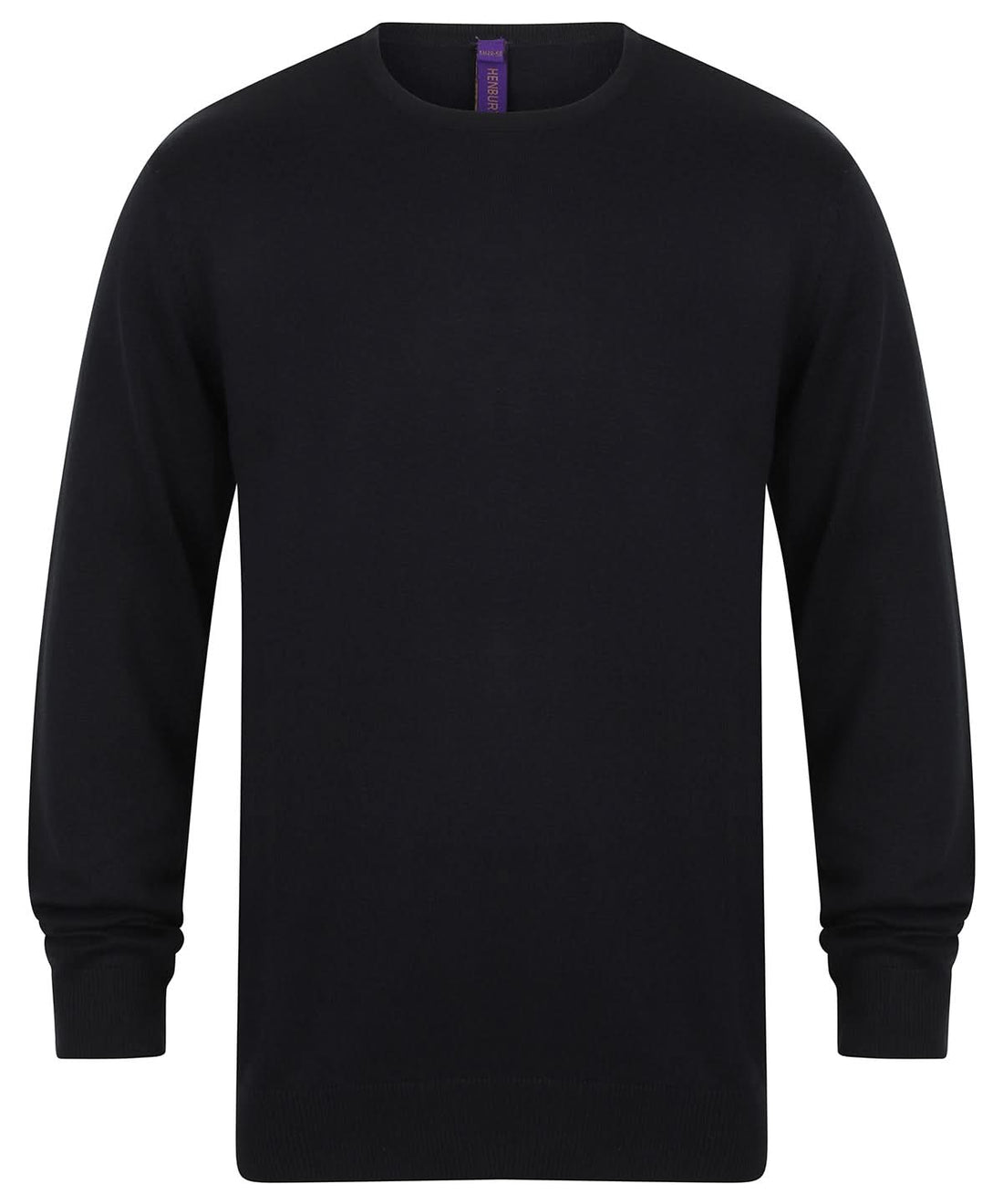 Henbury Crew Neck Jumper HB725 - Navy - Customisable Knitted Jumpers