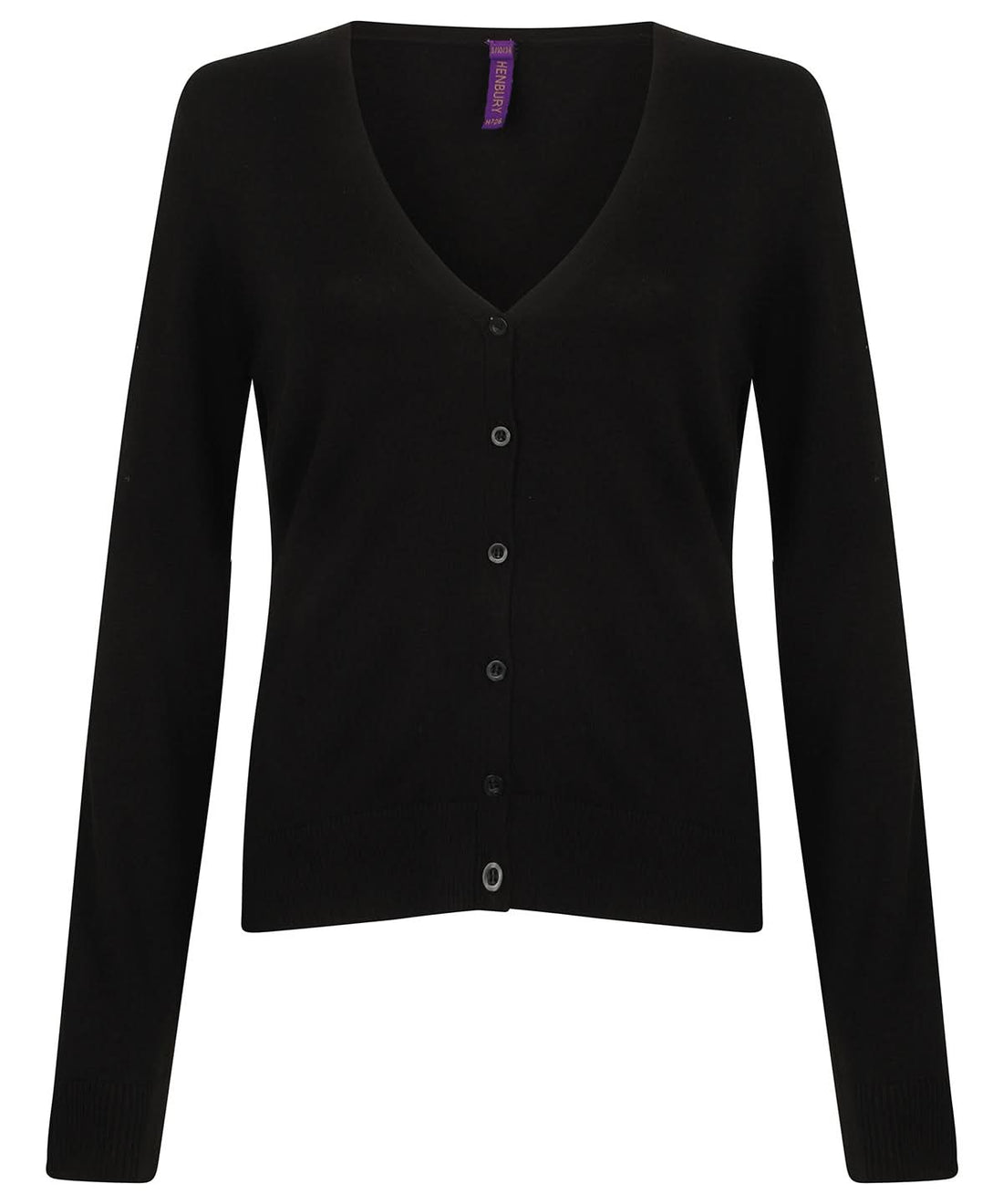 Henbury WomenS V Neck Cardigan HB726 - Black - Customisable Cardigans