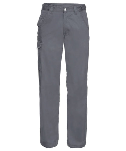 Russell Europe Polycotton twill workwear trousers J001M - Convoy Grey - Customisable Trousers