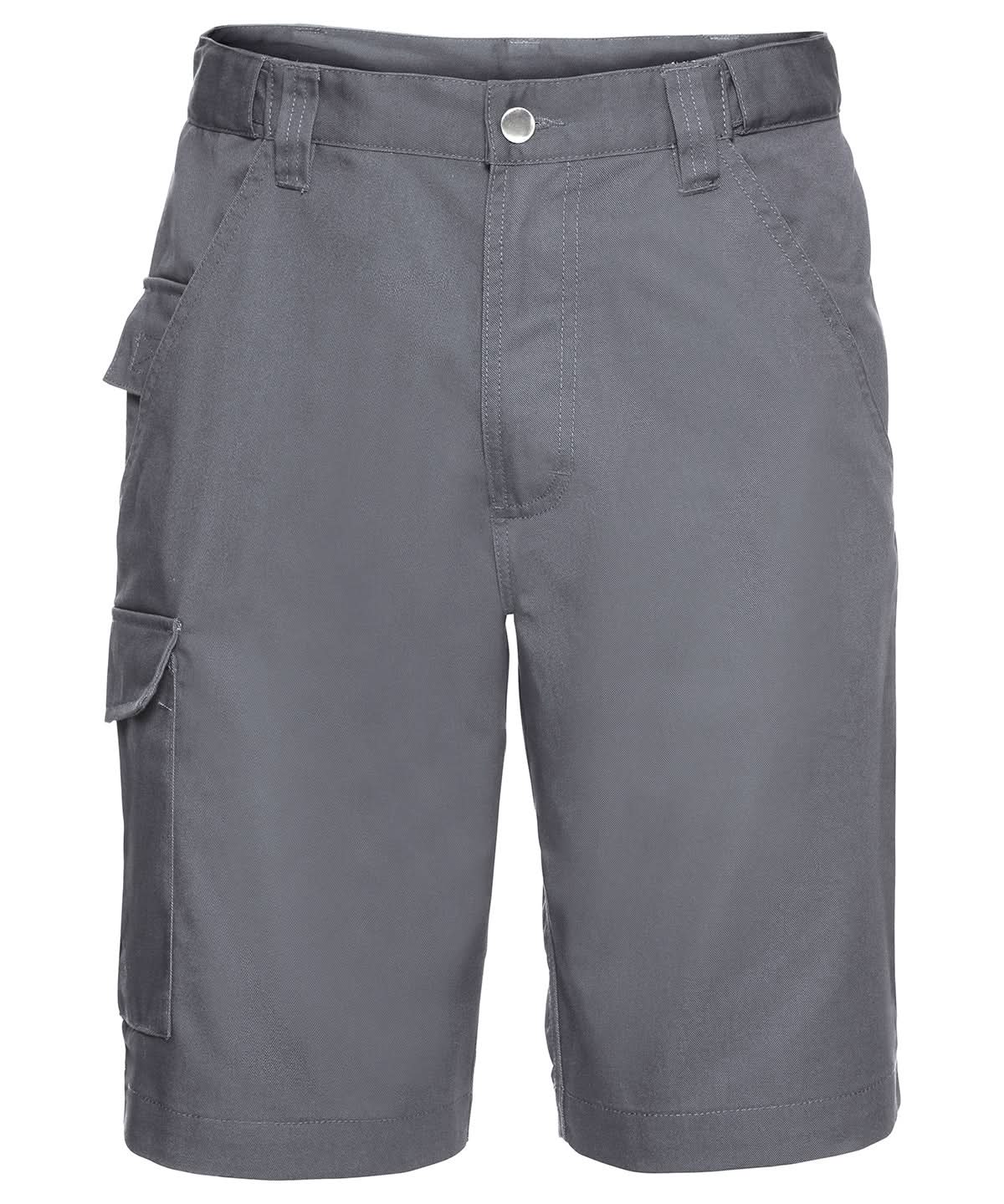 Russell Europe Polycotton twill workwear shorts J002M - Convoy Grey - Customisable Shorts