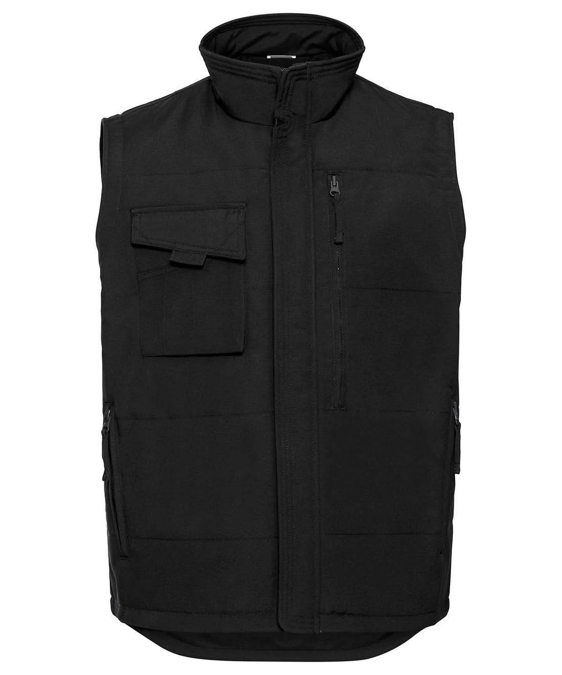 Russell Europe Heavy duty gilet J014M - Black - Customisable Bodywarmer