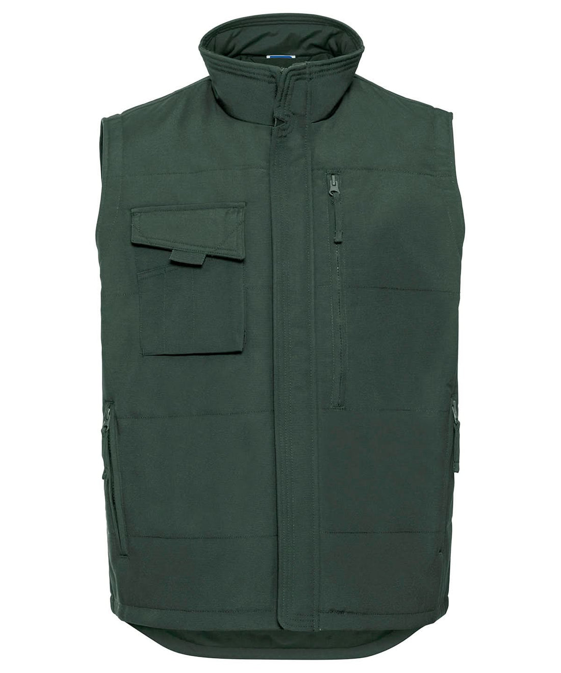 Russell Europe Heavy duty gilet J014M - Bottle Green - Customisable Bodywarmers