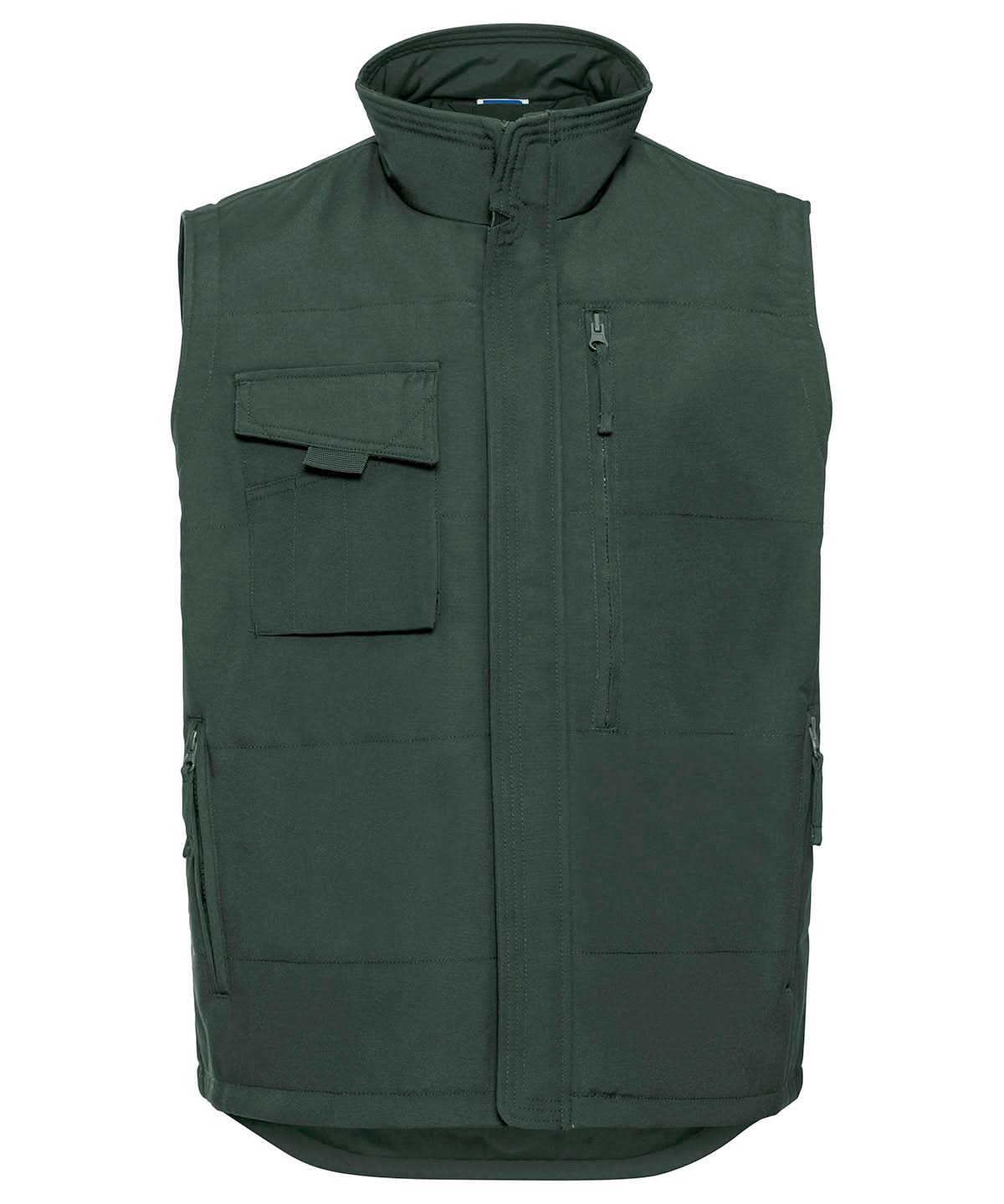 Russell Europe Heavy duty gilet J014M - Bottle Green - Customisable Bodywarmers