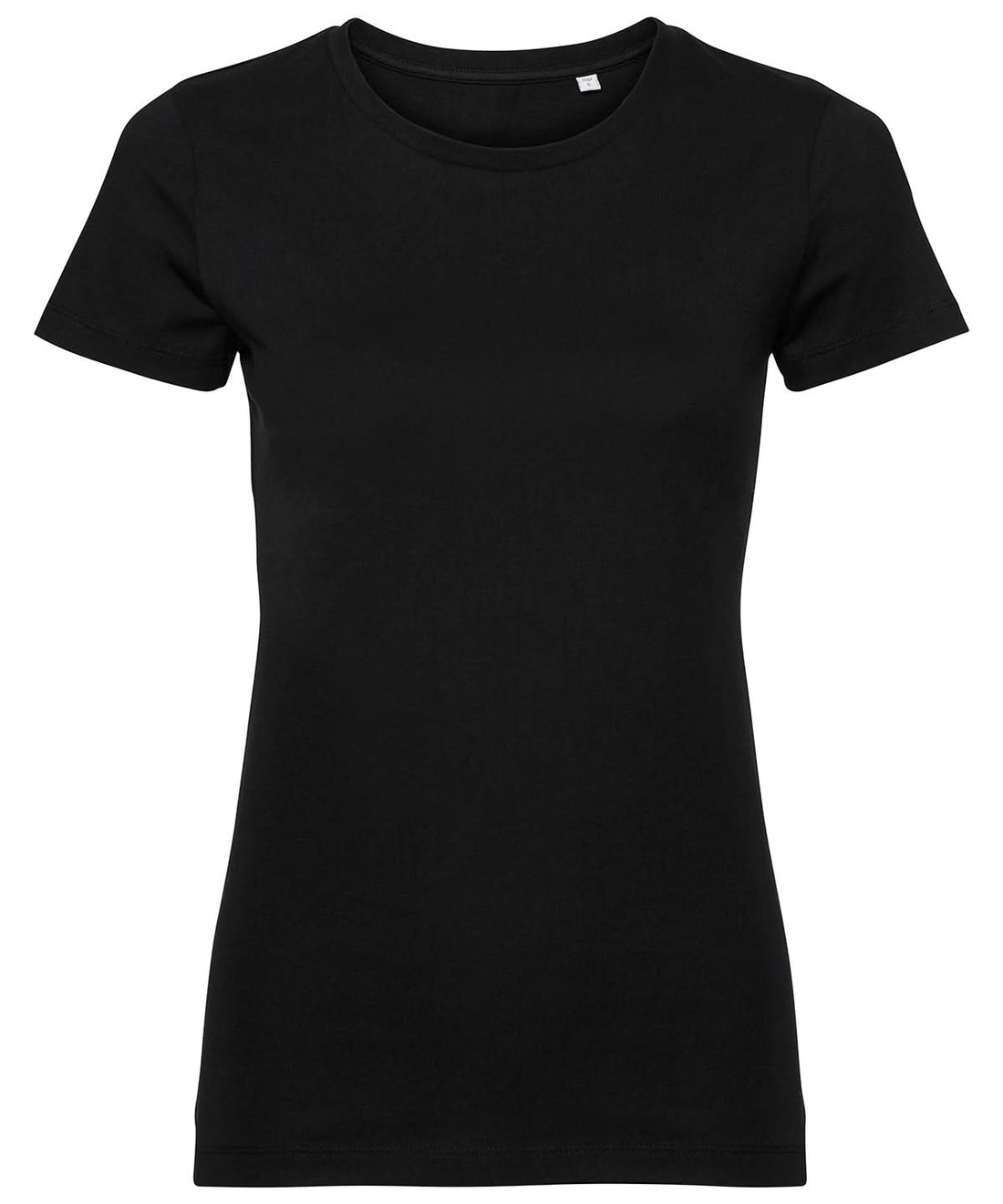 Russell Short Sleeve Europe Womens pure organic tee J108F - Black - Customisable T-Shirts