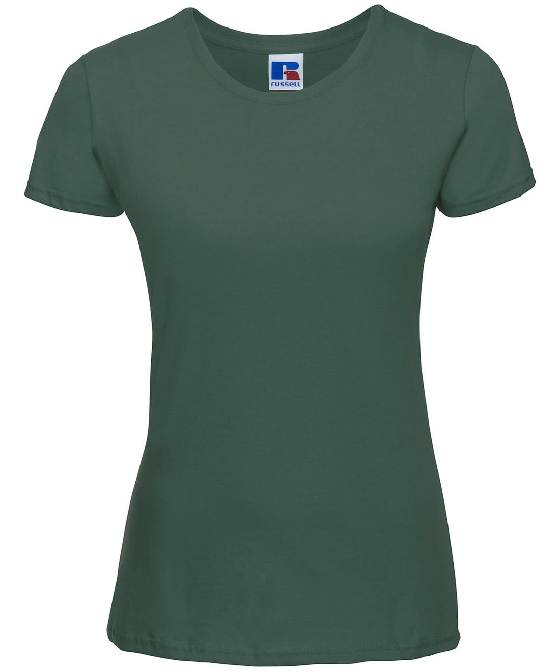 Russell Short Sleeve Europe Womens slim T j155f - Bottle Green - Customisable T-Shirts