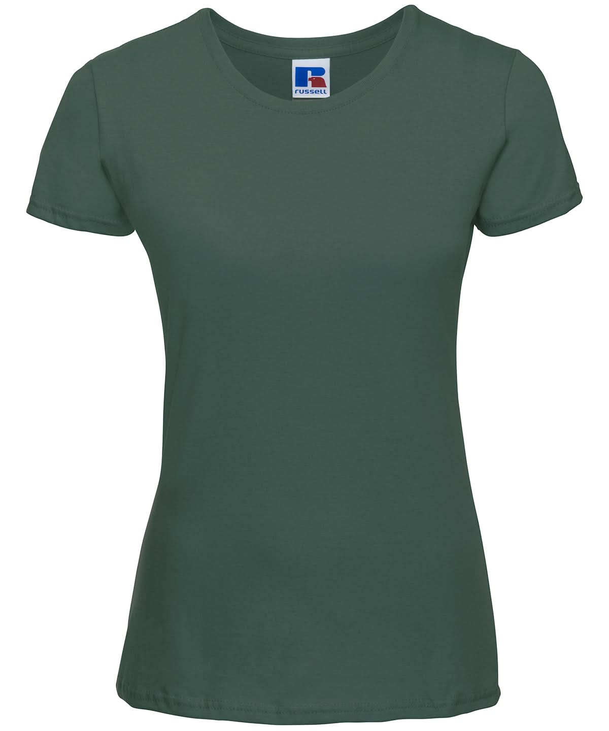 Russell Short Sleeve Europe Womens slim T j155f - Bottle Green - Customisable T-Shirts