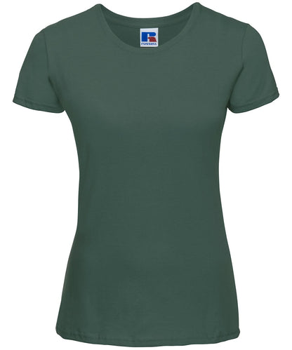 Russell Short Sleeve Europe Womens slim T j155f - Bottle Green - Customisable T-Shirts