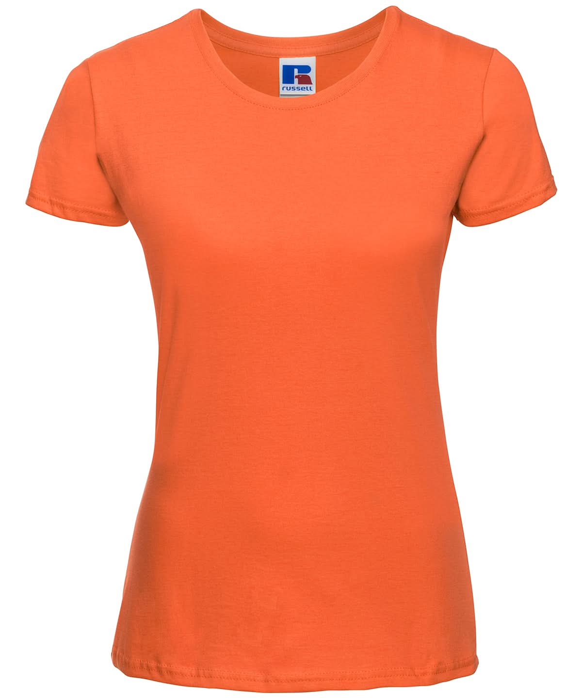 Russell Short Sleeve Europe Womens slim T j155f - Orange - Customisable T-Shirts