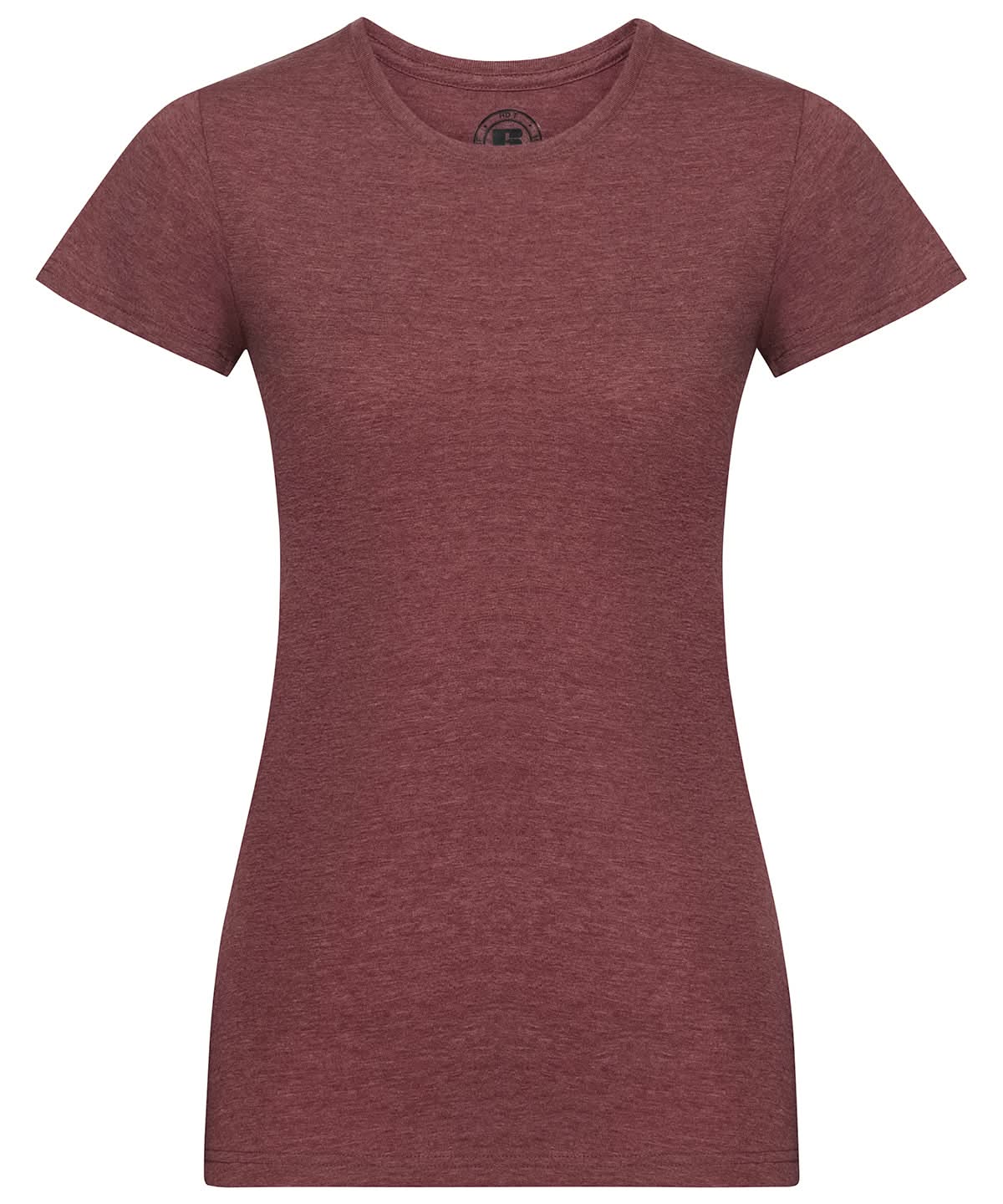 Russell Short Sleeve Europe Womens HD T j165f - Maroon Marl - Customisable T-Shirts
