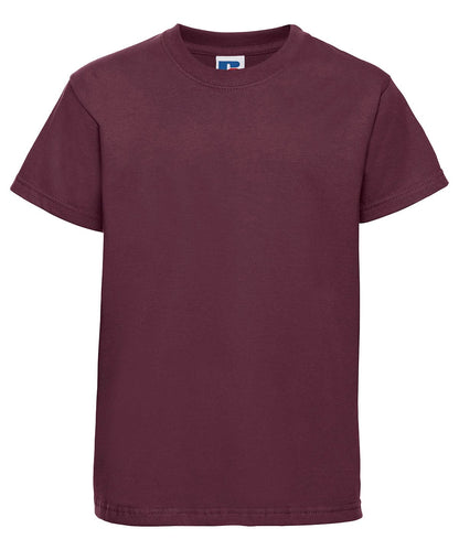 Russell Short Sleeve Europe Kids t shirt J180B - Burgundy - Customisable T-Shirts
