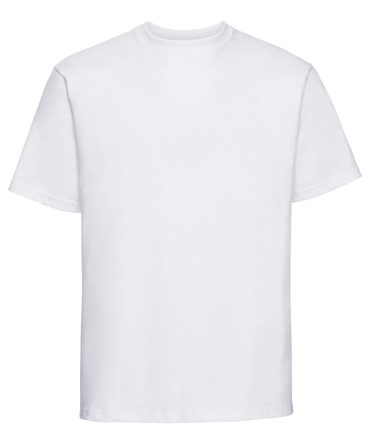 Russell Short Sleeve Europe Classic heavyweight ringspun t shirt J215M - White - Customisable T-Shirts