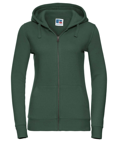 Russell Europe Womens authentic zipped hooded sweatshirt j266f - Bottle Green - Customisable Sweatshirts