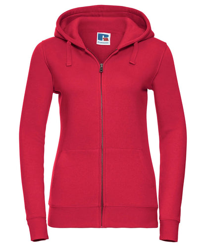 Russell Europe Womens authentic zipped hooded sweatshirt j266f - Classic Red - Customisable Sweatshirts