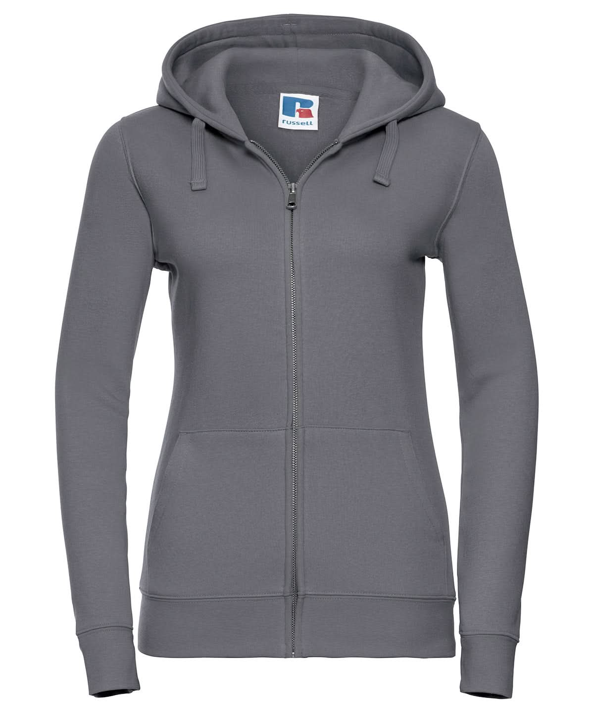 Russell Europe Womens authentic zipped hooded sweatshirt j266f - Convoy Grey - Customisable Sweatshirts