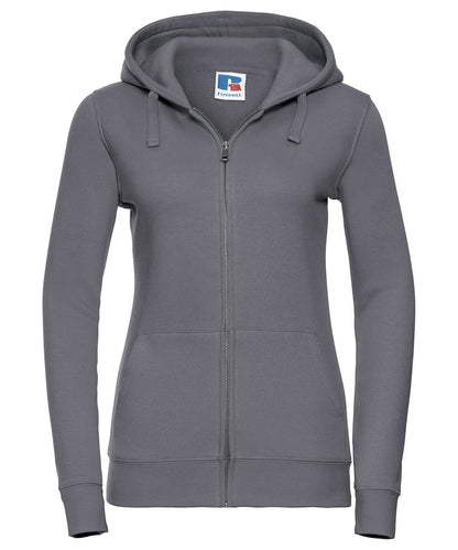 Russell Europe Womens authentic zipped hooded sweatshirt j266f - Convoy Grey - Customisable Sweatshirts