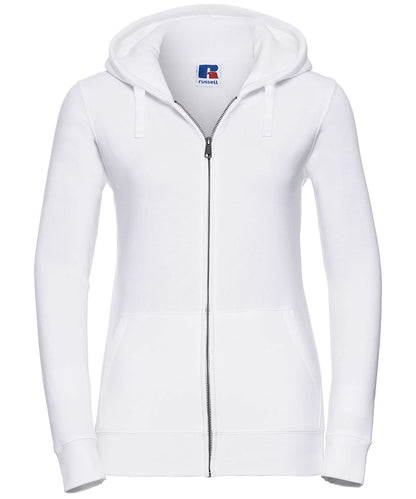 Russell Europe Womens authentic zipped hooded sweatshirt j266f - White - Customisable Sweatshirts
