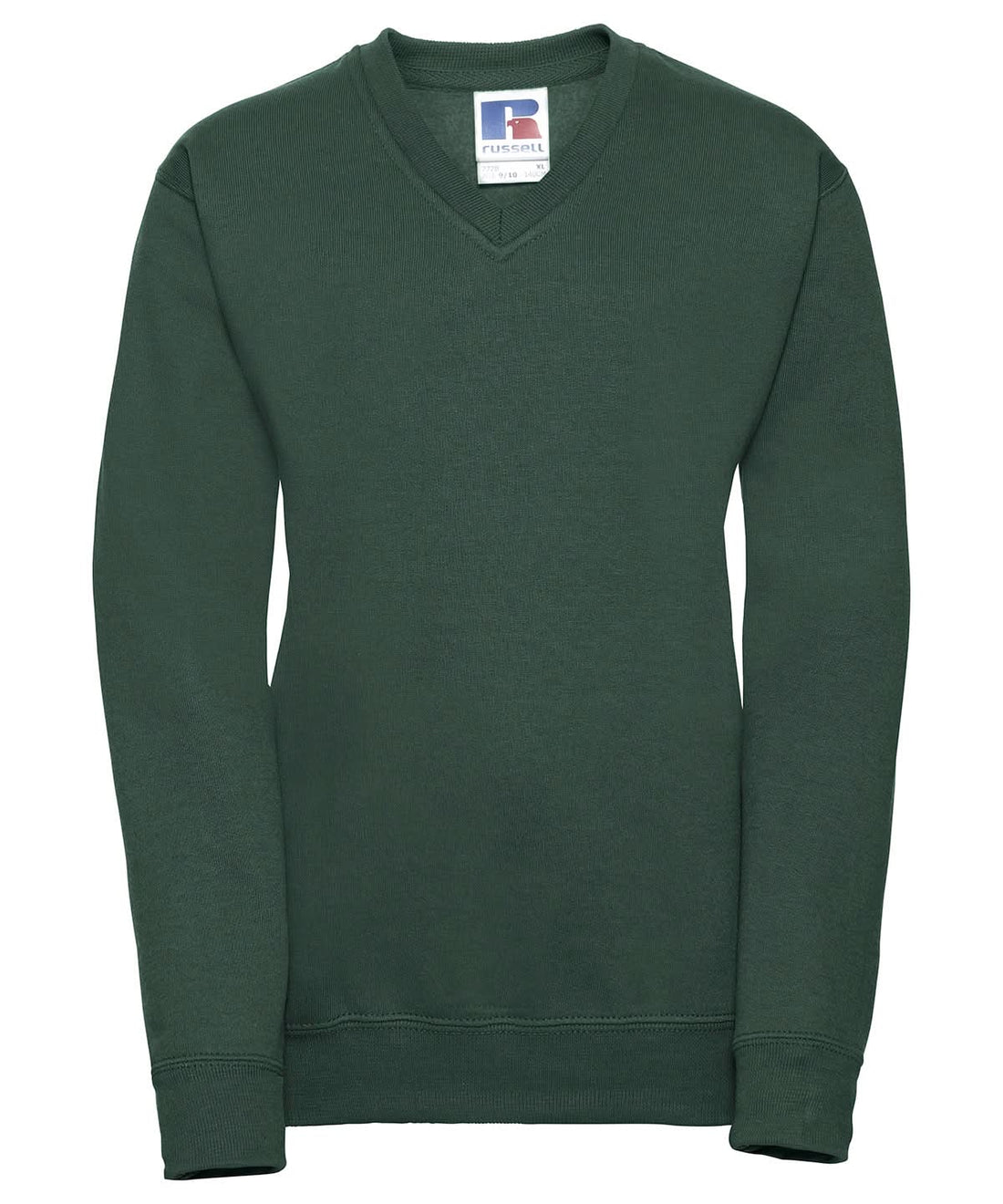 Russell Europe Kids v neck sweatshirt J272B - Bottle Green - Customisable Sweatshirts