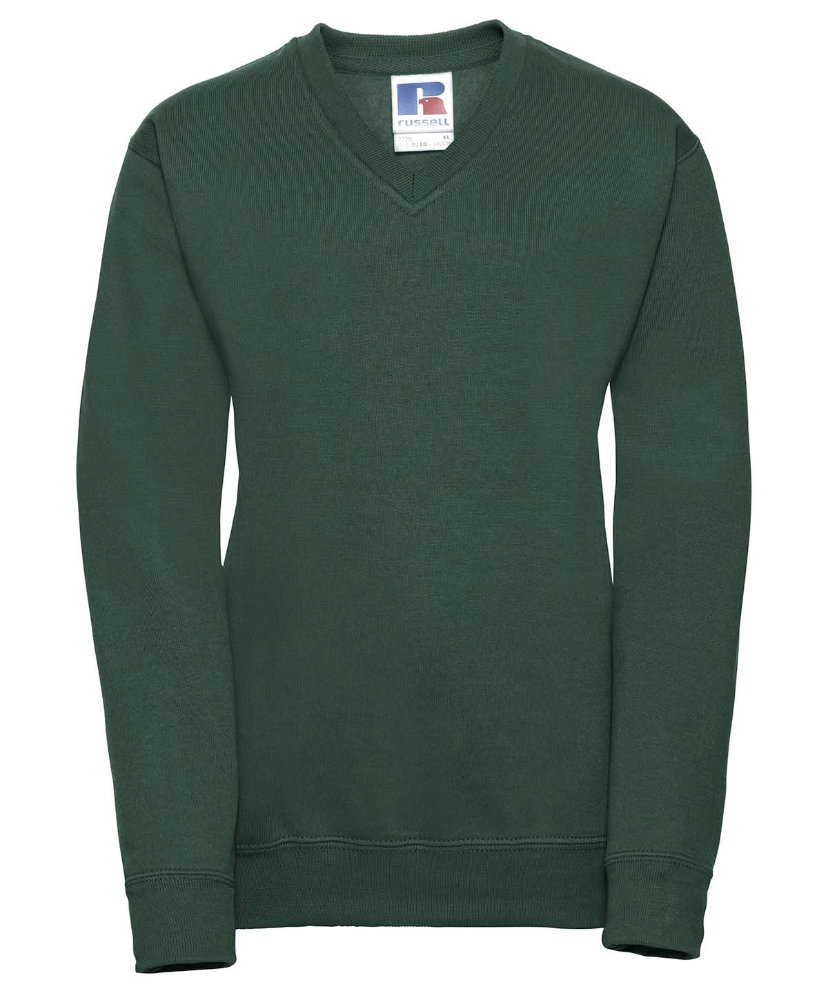Russell Europe Kids v neck sweatshirt J272B - Bottle Green - Customisable Sweatshirts