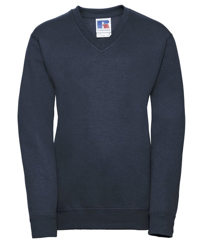 Russell Europe Kids v neck sweatshirt J272B - French Navy - Customisable Sweatshirts