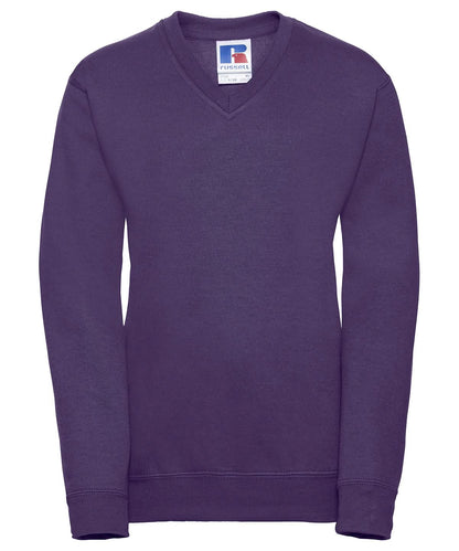 Russell Europe Kids v neck sweatshirt J272B - Purple - Customisable Sweatshirts