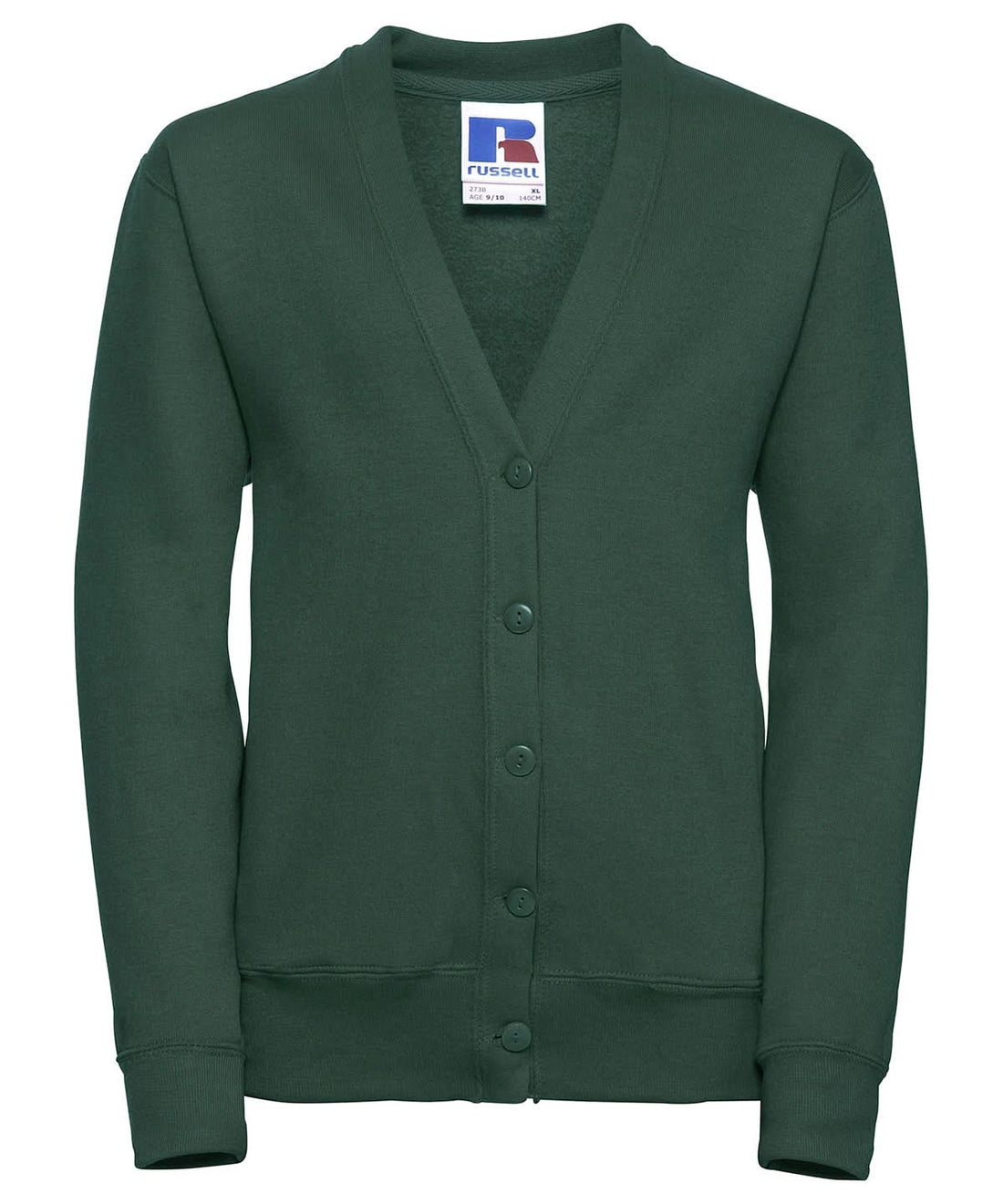 Russell Europe Kids cardigan J273B - Bottle Green - Customisable Cardigans