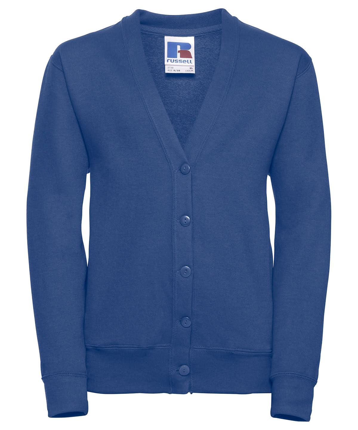 Russell Europe Kids cardigan J273B - Bright Royal - Customisable Cardigans