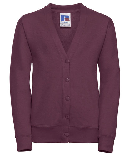 Russell Europe Kids cardigan J273B - Burgundy - Customisable Cardigans