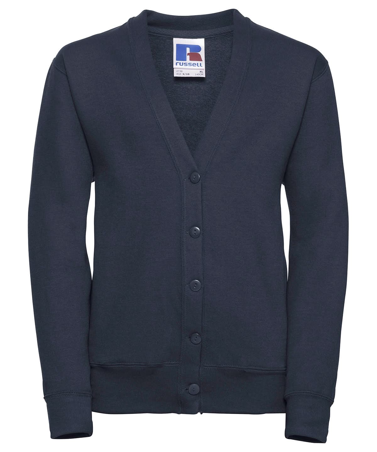Russell Europe Kids cardigan J273B - French Navy - Customisable Cardigans