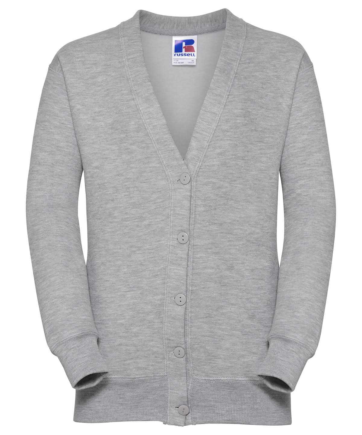 Russell Europe Kids cardigan J273B - Light Oxford - Customisable Cardigans