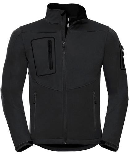 Russell Europe Sports shell 5000 jacket J520M - Black - Customisable Softshell Jacket
