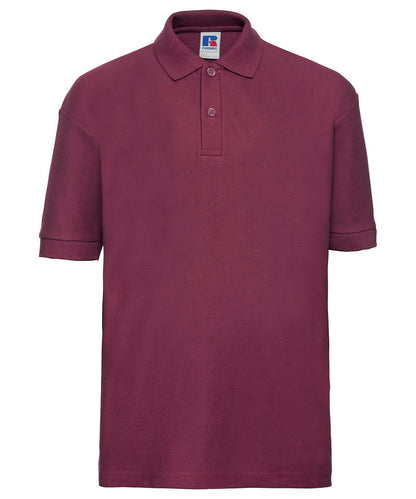 Russell Europe Kids polo shirt J539B - Burgundy - Customisable Polos