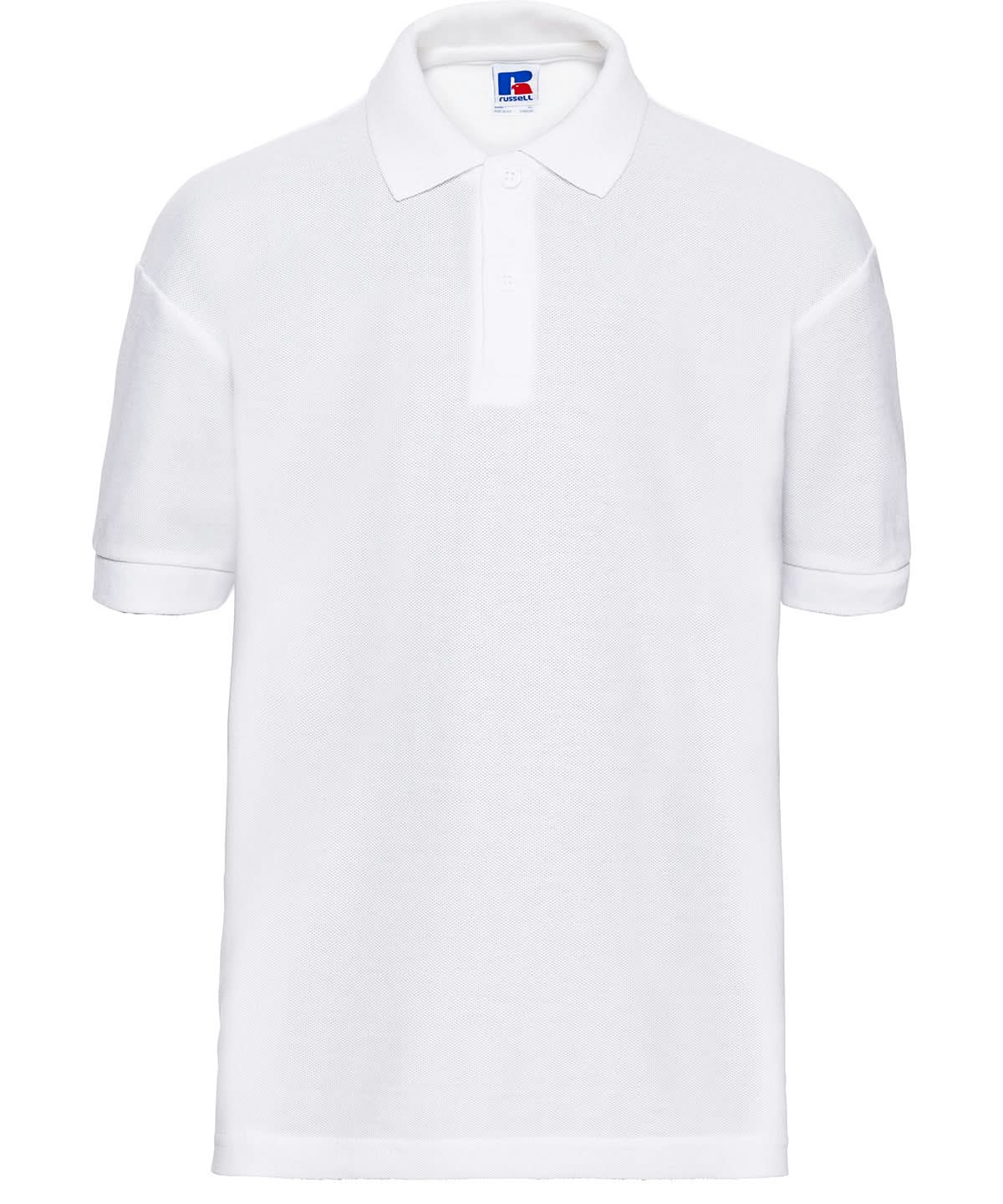Russell Europe Kids polo shirt J539B - White - Customisable Polos