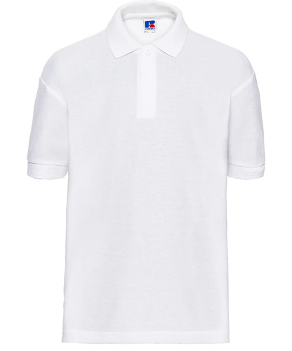 Russell Europe Kids polo shirt J539B - White - Customisable Polos