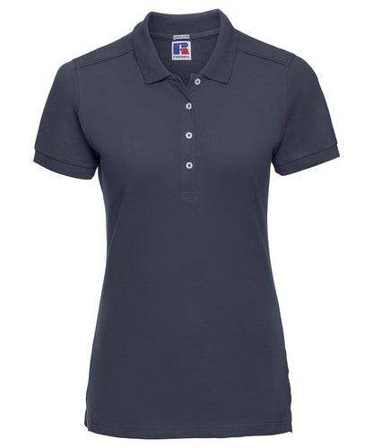Russell Europe Womens stretch polo j566f - French Navy - Customisable Polos