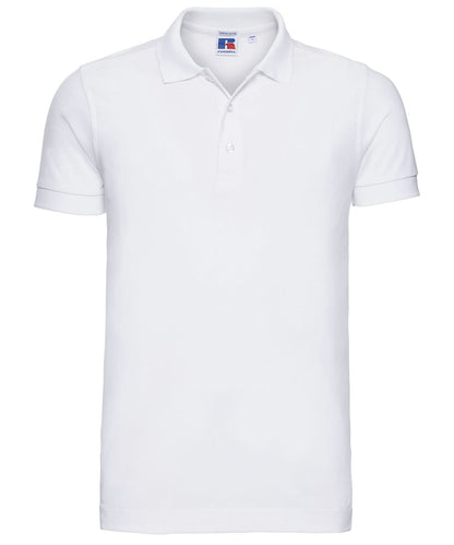 Russell Europe Stretch polo J566M - White - Customisable Polos