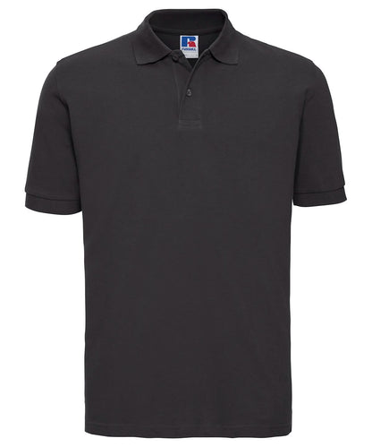 Russell Europe Classic cotton piqu polo J569M - Black - Customisable Polos