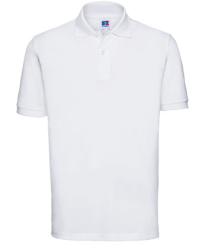 Russell Europe Classic cotton piqu polo J569M - White - Customisable Polos