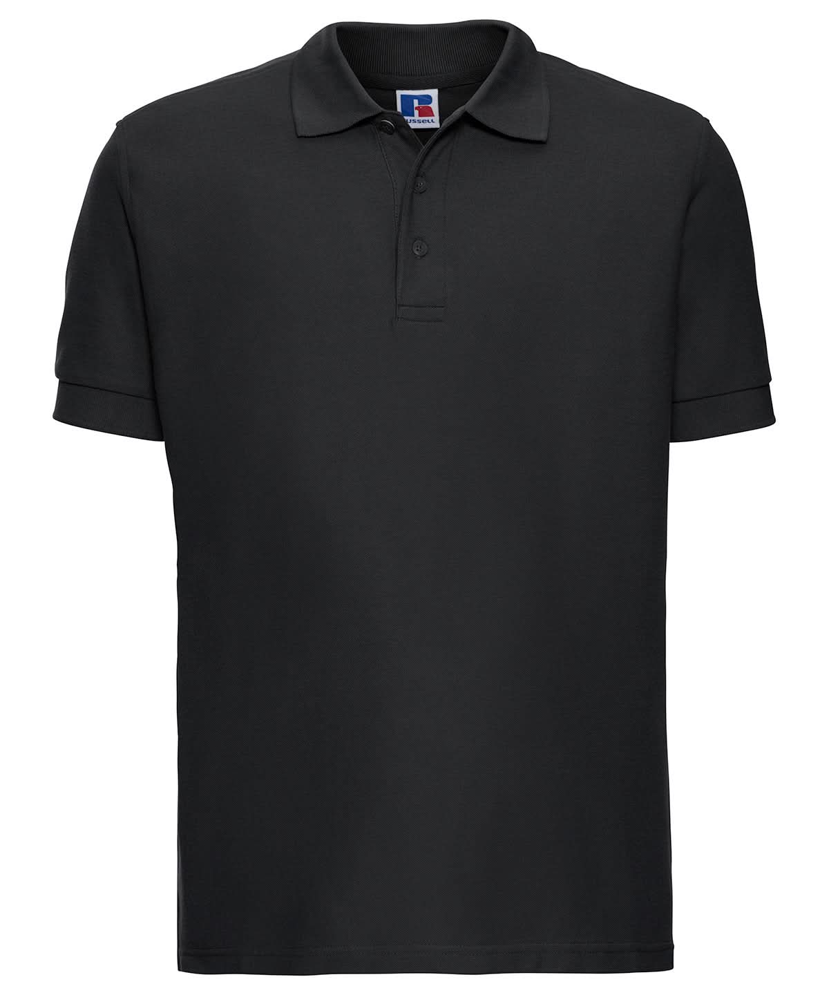 Russell Europe Ultimate classic cotton polo J577M - Black - Customisable Polos