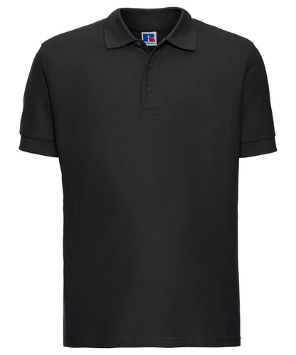 Russell Europe Ultimate classic cotton polo J577M - Black - Customisable Polos