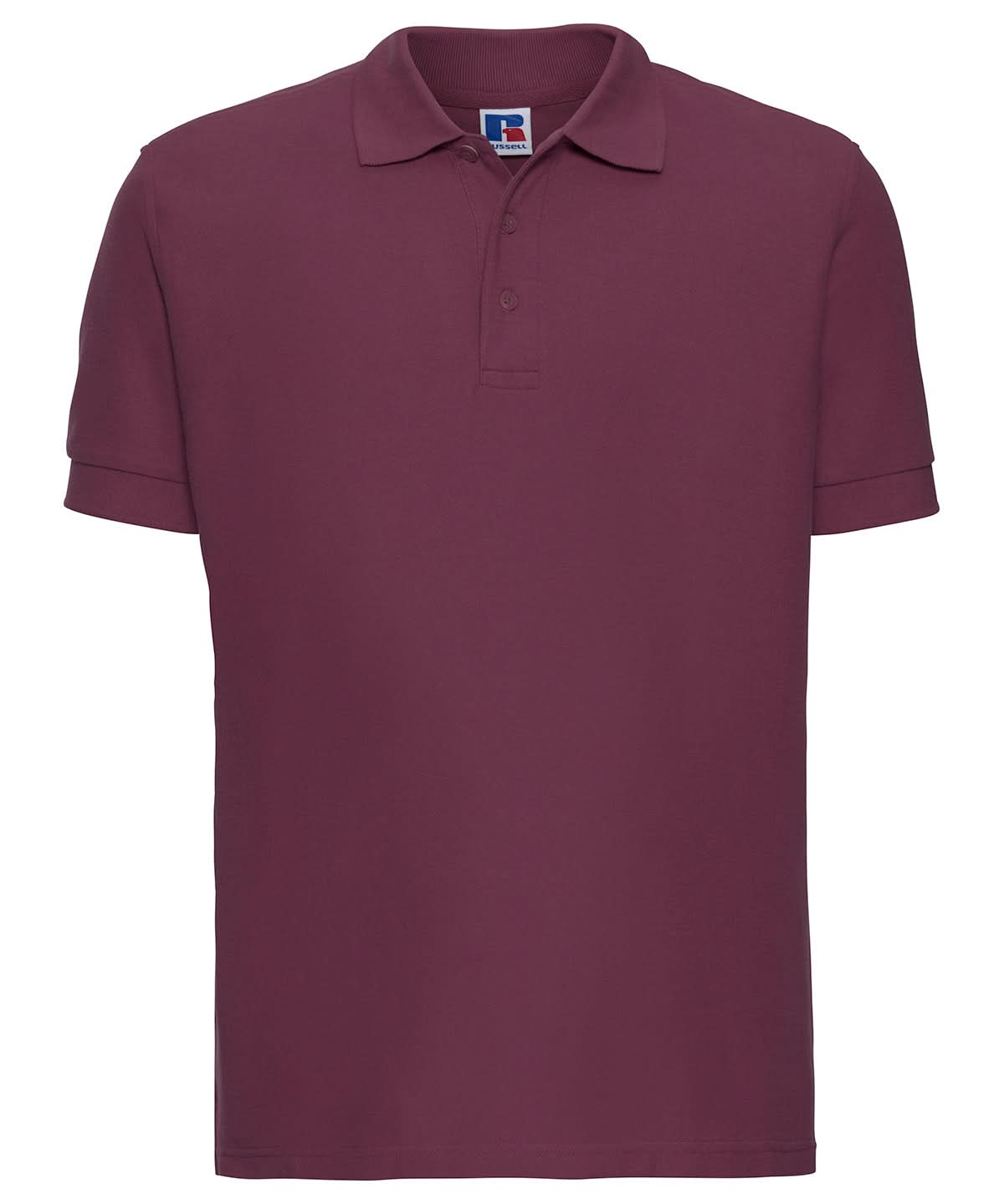 Russell Europe Ultimate classic cotton polo J577M - Burgundy - Customisable Polos