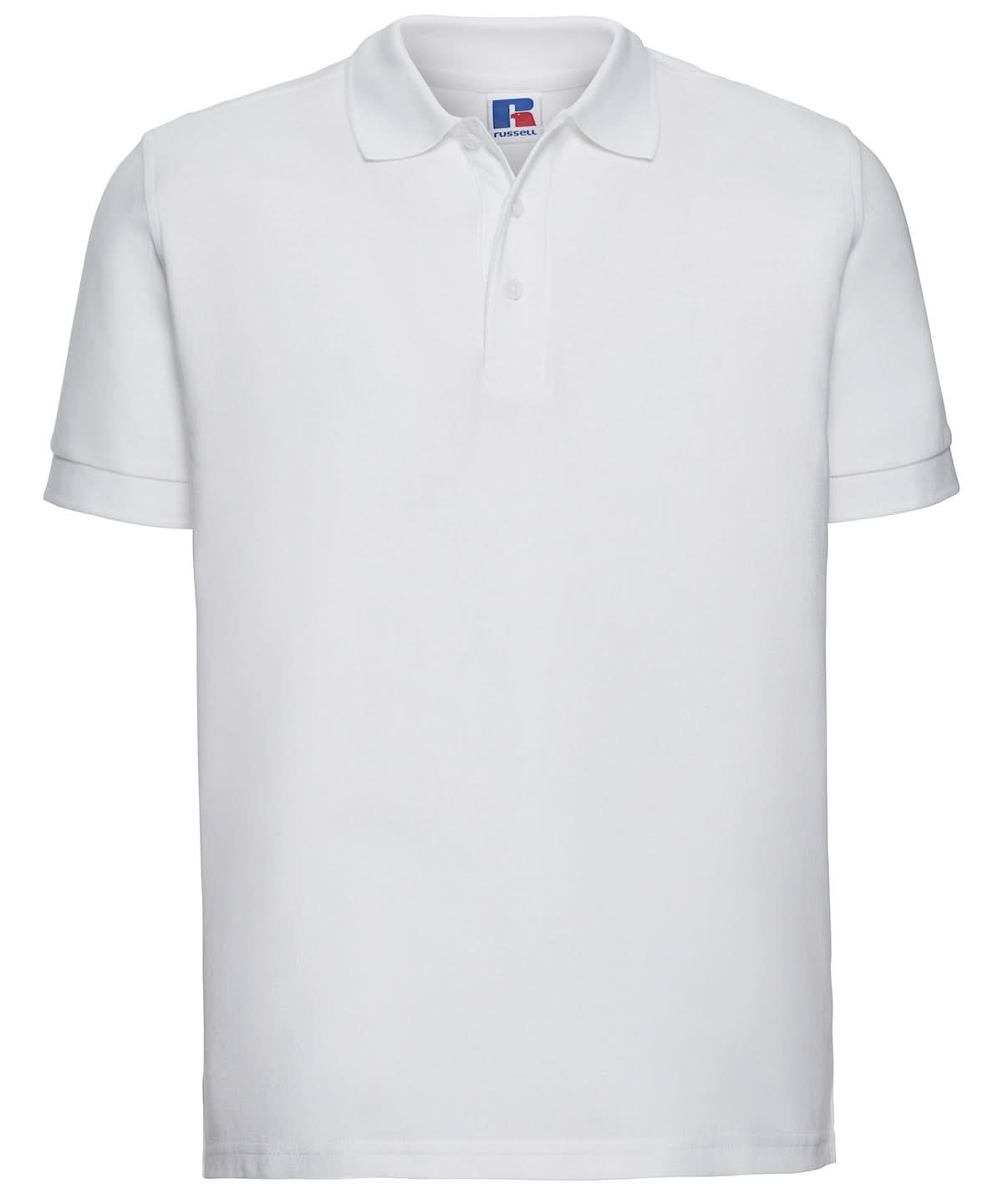 Russell Europe Ultimate classic cotton polo J577M - White - Customisable Polos
