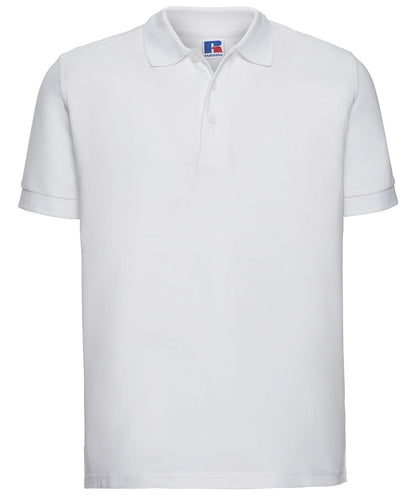 Russell Europe Ultimate classic cotton polo J577M - White - Customisable Polos