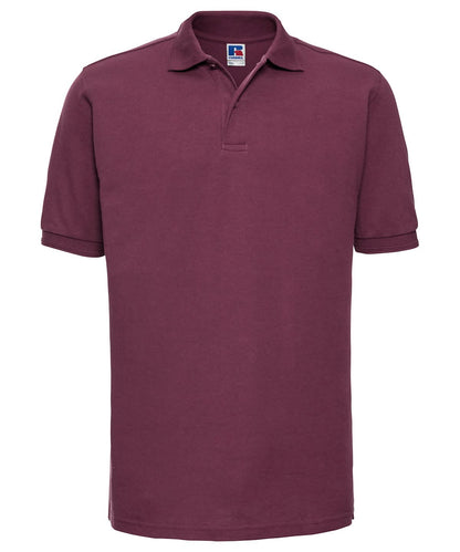 Russell Europe Hard wearing 60C wash polo J599M - Burgundy - Customisable Polos