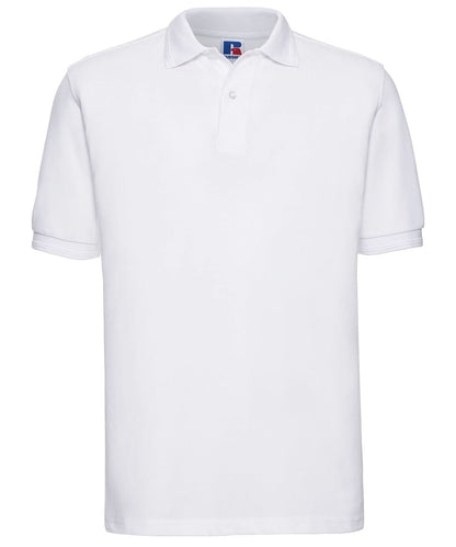 Russell Europe Hard wearing 60C wash polo J599M - White - Customisable Polos