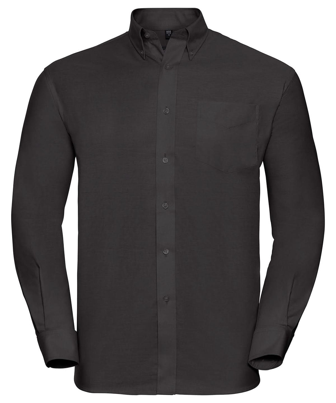 Russell Collection Long sleeve easycare Oxford shirt J932M - Black - Customisable Shirts